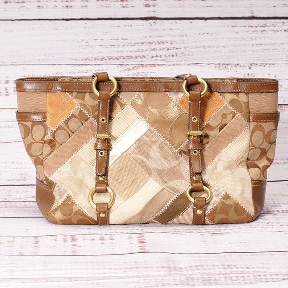 バッグ COACH Patchwork Signature Suede Bag Coach Patchwork Suede Bags & Handbags for Women for sale | eBay